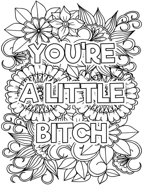 free swear word coloring pages